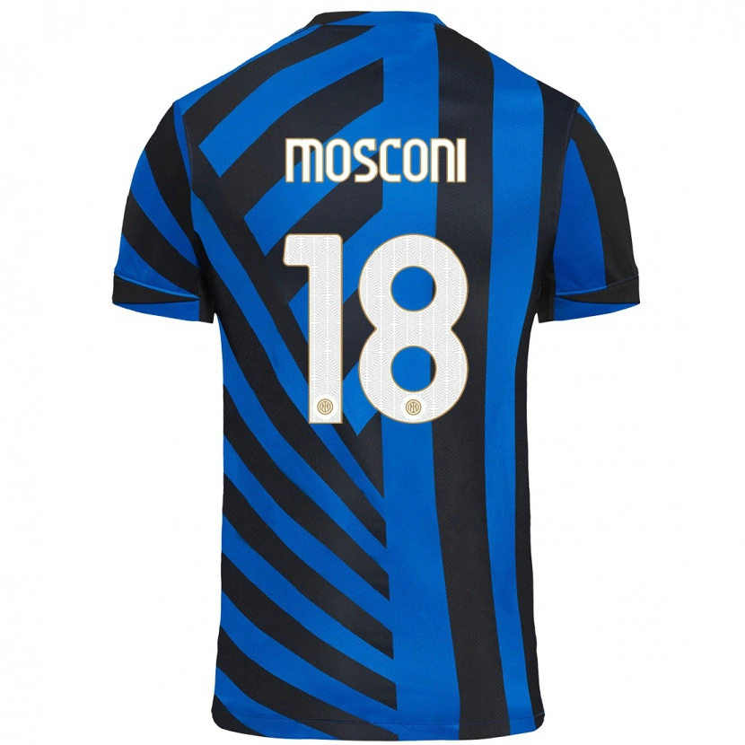 Danxen Kinder Mattia Mosconi #18 Blau Schwarz Heimtrikot Trikot 2024/25 T-Shirt