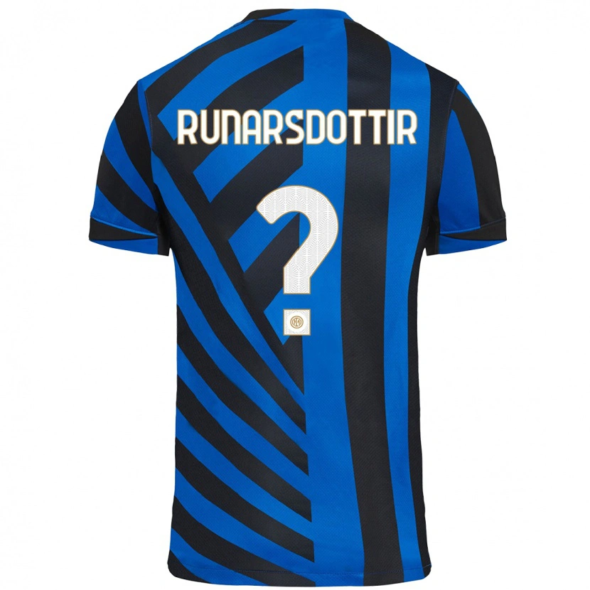 Danxen Kinder Cecilía Rán Rúnarsdóttir #0 Blau Schwarz Heimtrikot Trikot 2024/25 T-Shirt