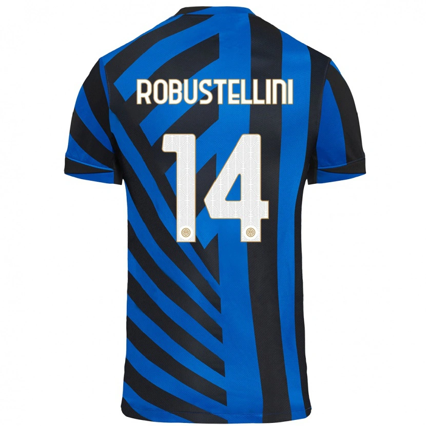 Danxen Kinder Chiara Robustellini #14 Blau Schwarz Heimtrikot Trikot 2024/25 T-Shirt