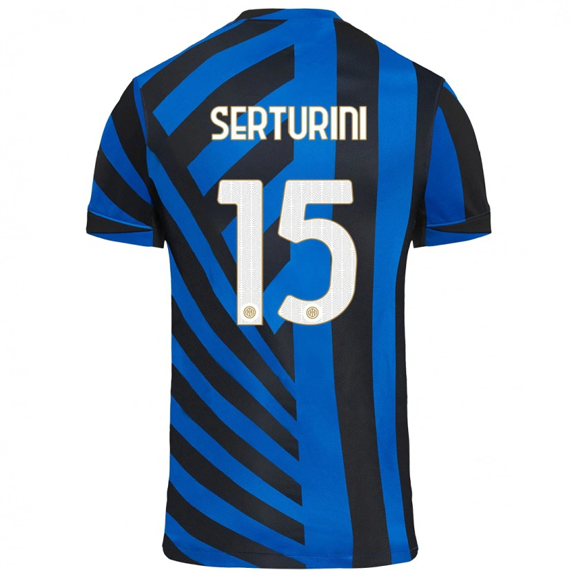 Danxen Kinder Annamaria Serturini #15 Blau Schwarz Heimtrikot Trikot 2024/25 T-Shirt