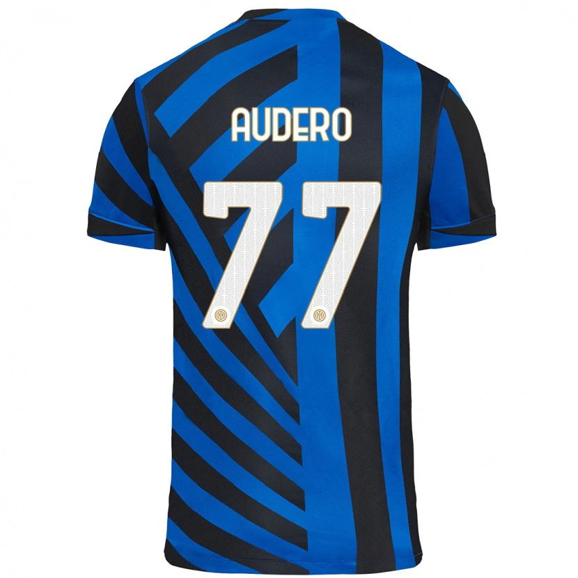 Danxen Kinder Emil Audero #77 Blau Schwarz Heimtrikot Trikot 2024/25 T-Shirt