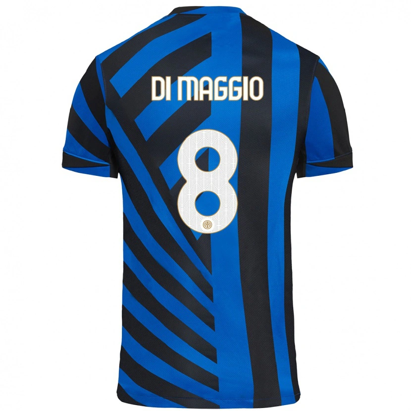 Danxen Kinder Luca Di Maggio #8 Blau Schwarz Heimtrikot Trikot 2024/25 T-Shirt