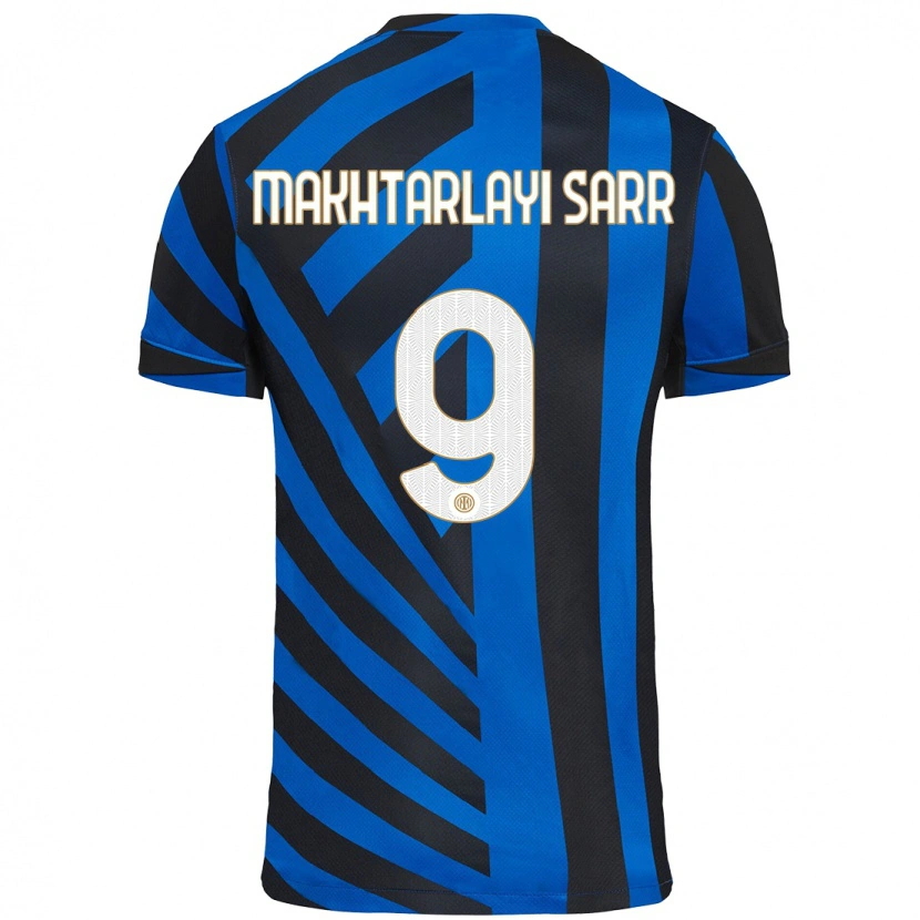 Danxen Kinder Amadou Makhtarlayi Sarr #9 Blau Schwarz Heimtrikot Trikot 2024/25 T-Shirt