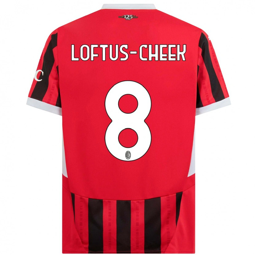 Danxen Kinder Ruben Loftus-Cheek #8 Rot Schwarz Heimtrikot Trikot 2024/25 T-Shirt