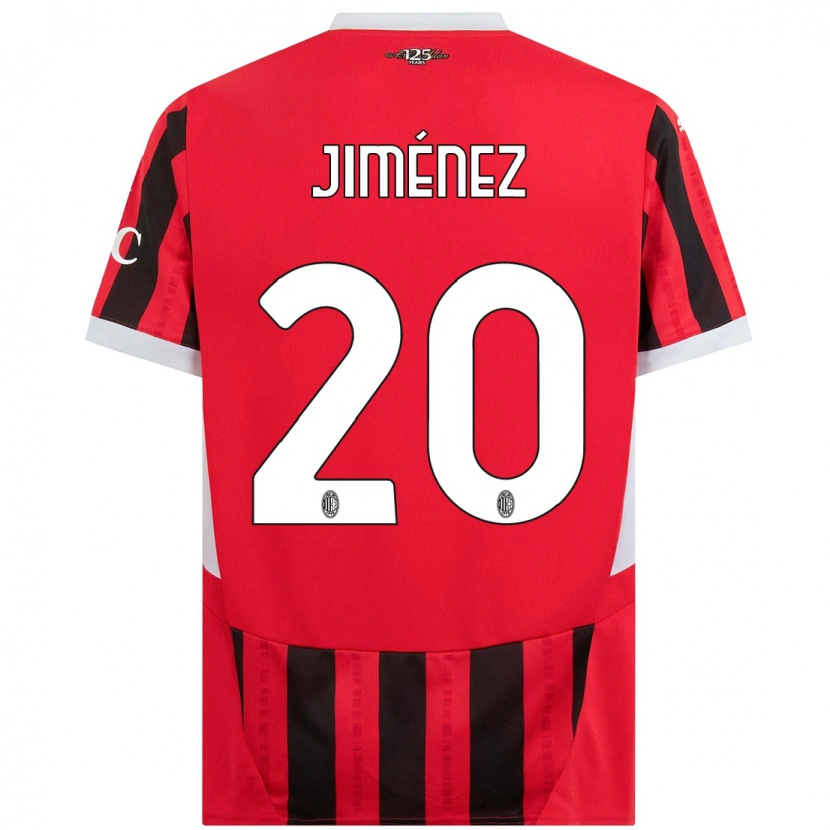 Danxen Kinder Álex Jiménez #20 Rot Schwarz Heimtrikot Trikot 2024/25 T-Shirt