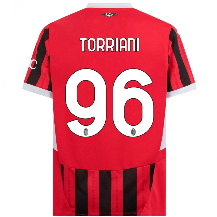 Danxen Kinder Lorenzo Torriani #96 Rot Schwarz Heimtrikot Trikot 2024/25 T-Shirt