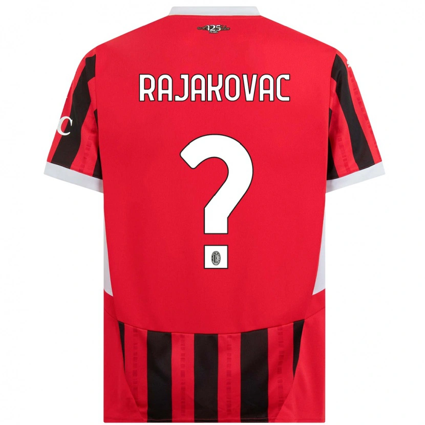 Danxen Kinder Mihajlo Rajakovac #0 Rot Schwarz Heimtrikot Trikot 2024/25 T-Shirt