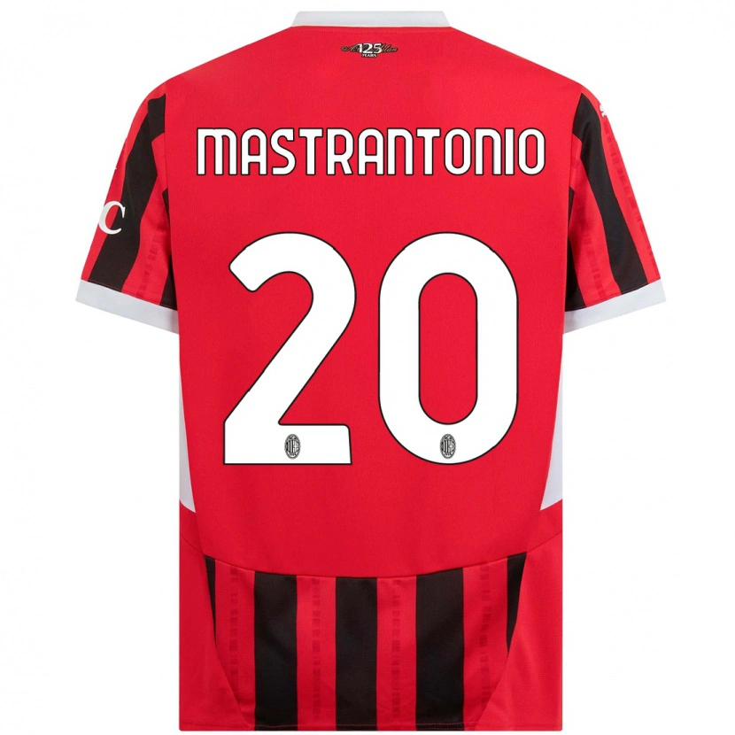 Danxen Kinder Davide Mastrantonio #20 Rot Schwarz Heimtrikot Trikot 2024/25 T-Shirt