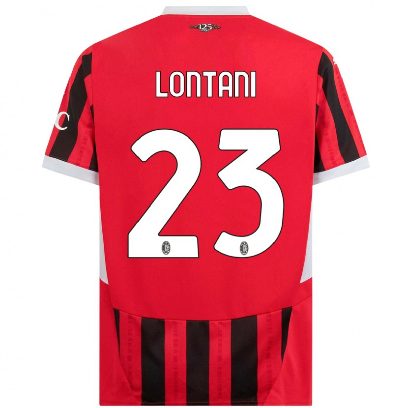 Danxen Kinder Simone Lontani #23 Rot Schwarz Heimtrikot Trikot 2024/25 T-Shirt