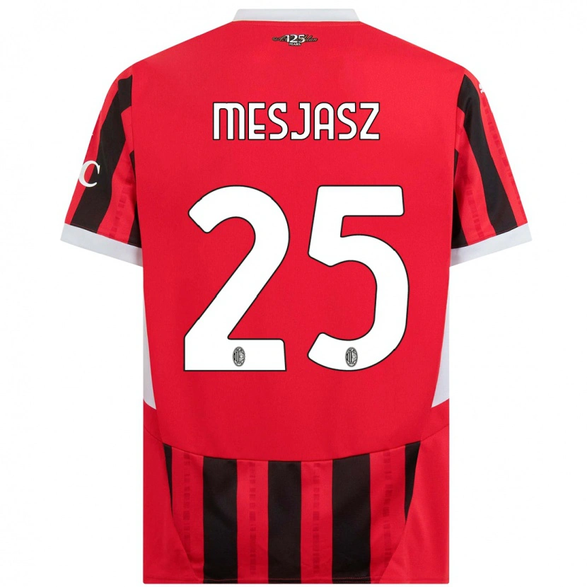 Danxen Kinder Małgorzata Mesjasz #25 Rot Schwarz Heimtrikot Trikot 2024/25 T-Shirt