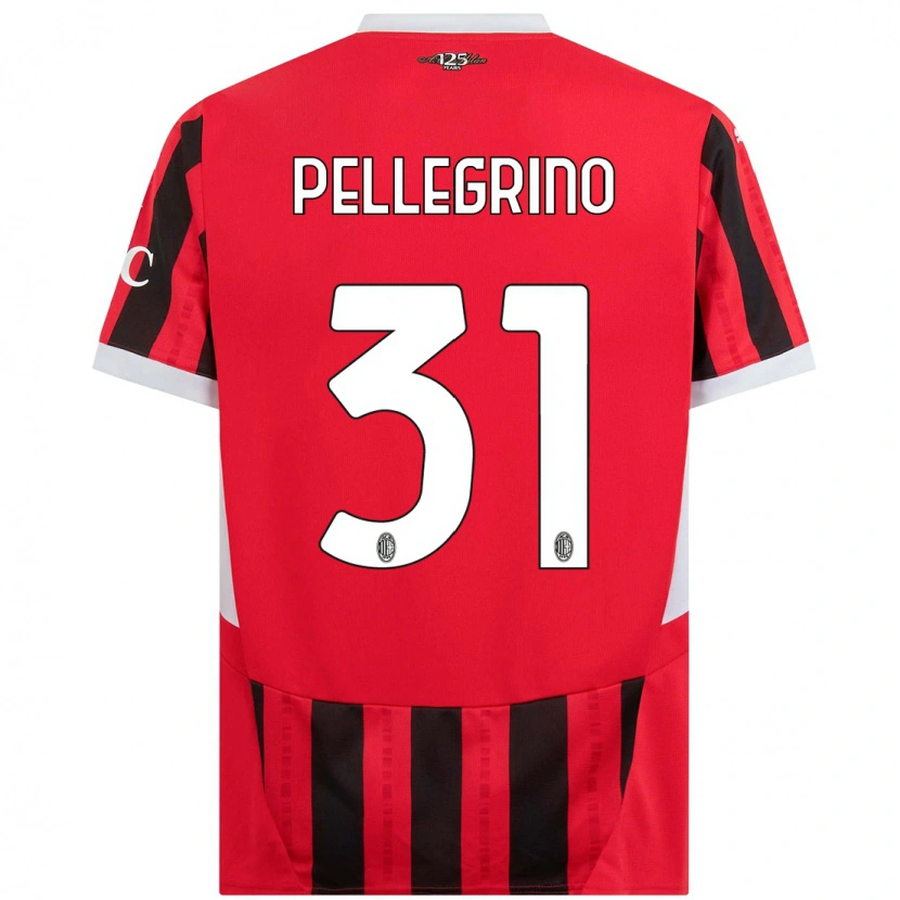 Danxen Kinder Marco Pellegrino #31 Rot Schwarz Heimtrikot Trikot 2024/25 T-Shirt