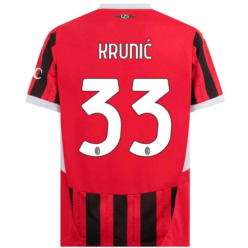 Danxen Kinder Rade Krunic #33 Rot Schwarz Heimtrikot Trikot 2024/25 T-Shirt