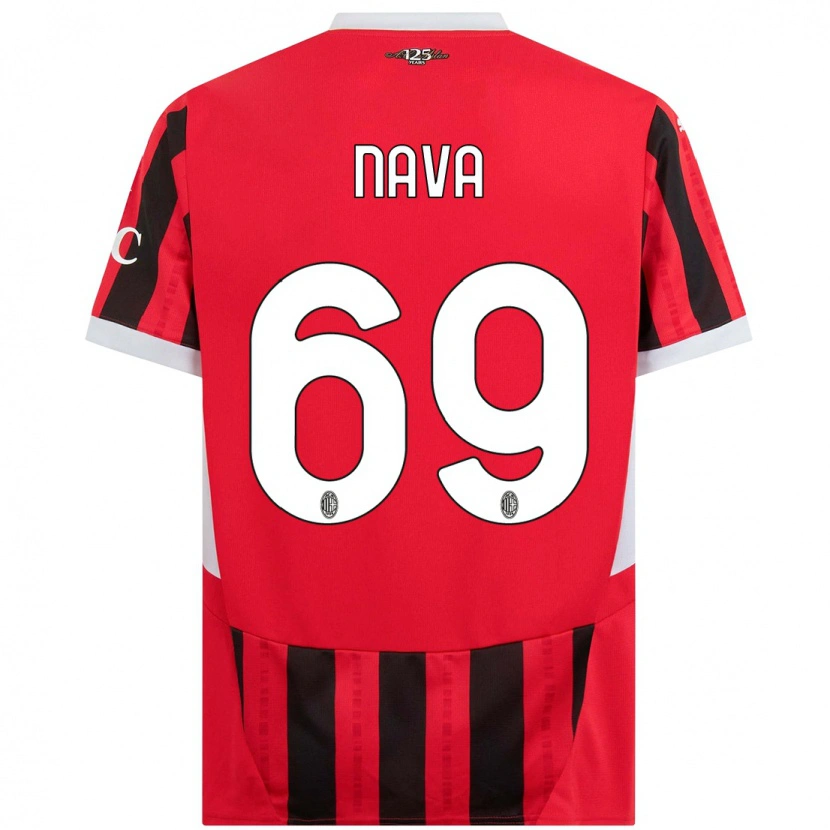 Danxen Kinder Lapo Nava #69 Rot Schwarz Heimtrikot Trikot 2024/25 T-Shirt