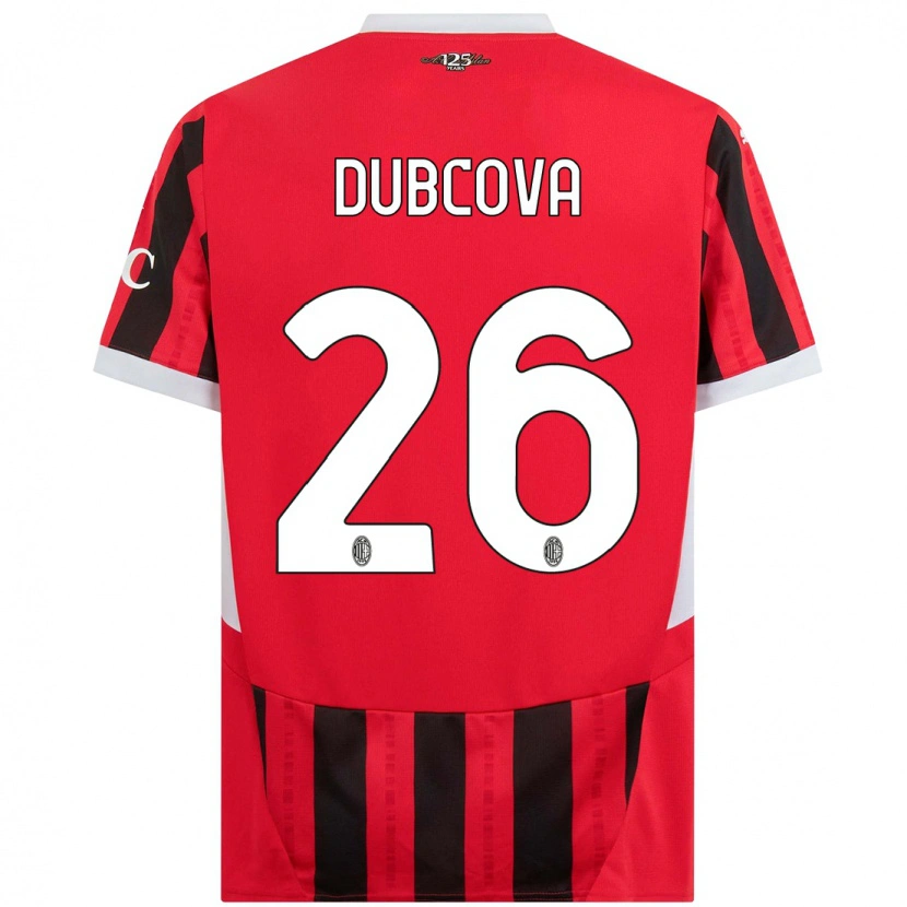 Danxen Kinder Michaela Dubcova #26 Rot Schwarz Heimtrikot Trikot 2024/25 T-Shirt