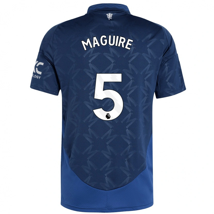 Danxen Kinder Harry Maguire #5 Indigo Auswärtstrikot Trikot 2024/25 T-Shirt