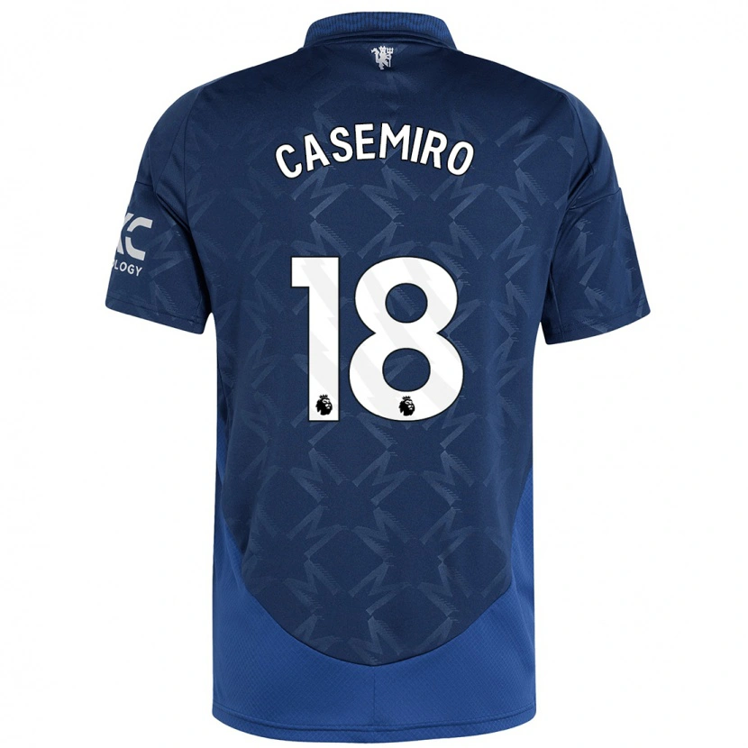 Danxen Kinder Casemiro #18 Indigo Auswärtstrikot Trikot 2024/25 T-Shirt