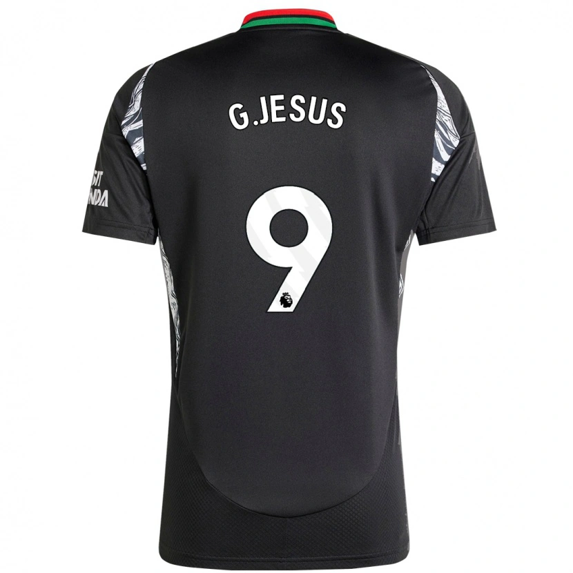 Danxen Kinder Gabriel Jesus #9 Schwarz Auswärtstrikot Trikot 2024/25 T-Shirt