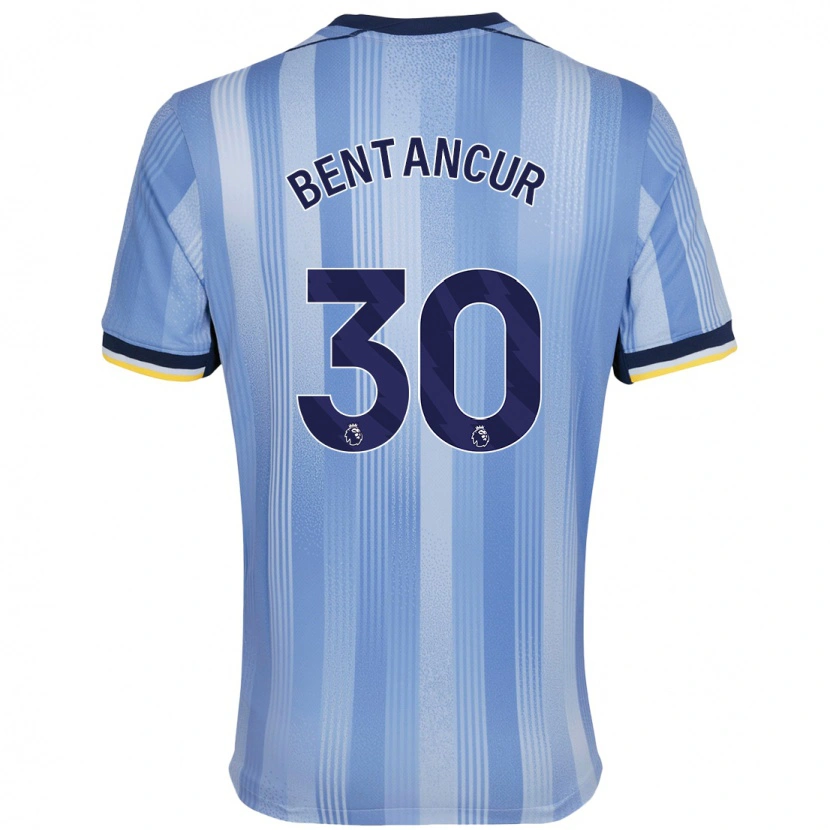 Danxen Kinder Rodrigo Bentancur #30 Hellblau Auswärtstrikot Trikot 2024/25 T-Shirt