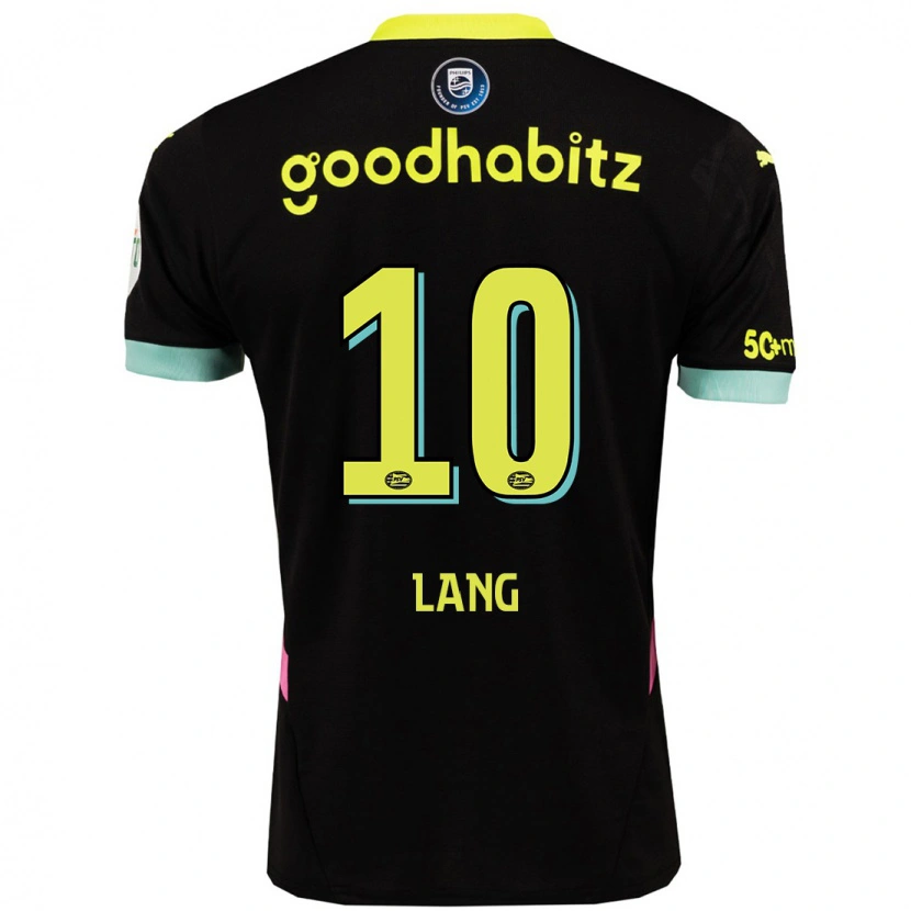 Danxen Kinder Noa Lang #10 Schwarz Gelb Auswärtstrikot Trikot 2024/25 T-Shirt