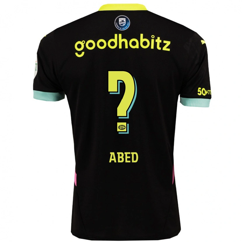 Danxen Kinder Tai Abed #0 Schwarz Gelb Auswärtstrikot Trikot 2024/25 T-Shirt