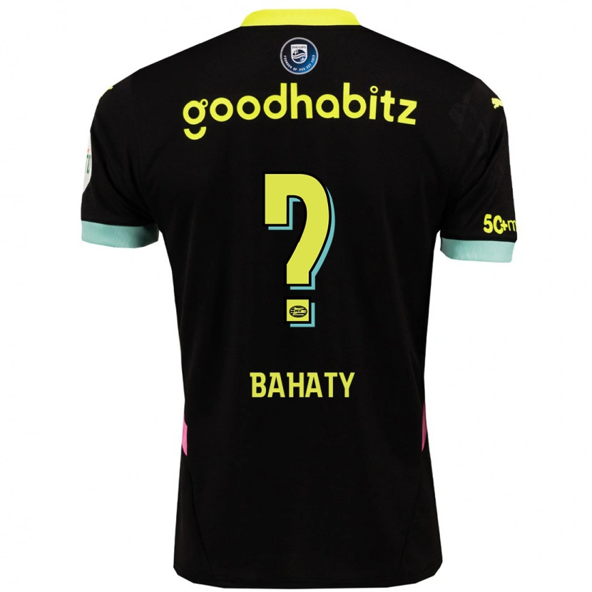 Danxen Kinder Manuel Bahaty #0 Schwarz Gelb Auswärtstrikot Trikot 2024/25 T-Shirt