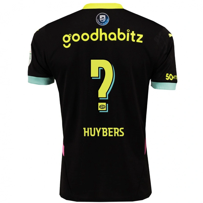 Danxen Kinder Quinten Huybers #0 Schwarz Gelb Auswärtstrikot Trikot 2024/25 T-Shirt