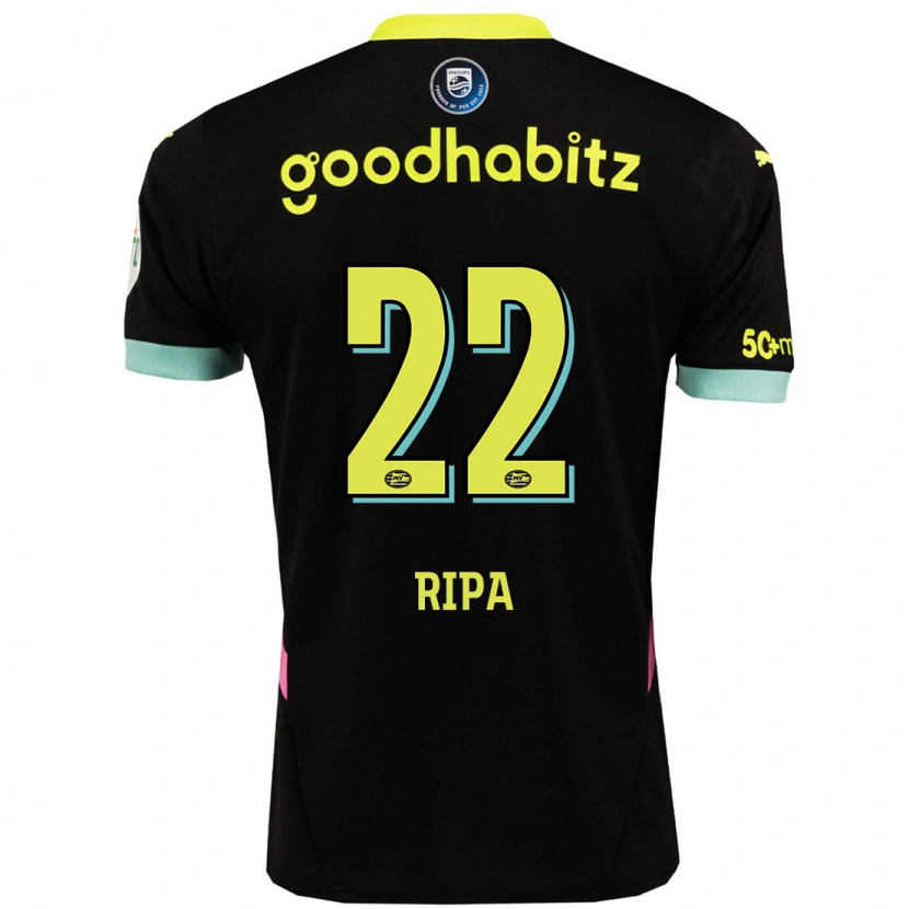 Danxen Kinder Chimera Ripa #22 Schwarz Gelb Auswärtstrikot Trikot 2024/25 T-Shirt