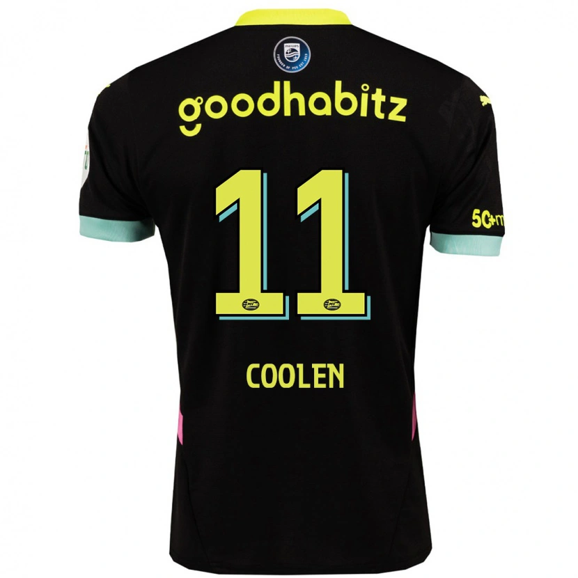 Danxen Kinder Nadia Coolen #11 Schwarz Gelb Auswärtstrikot Trikot 2024/25 T-Shirt