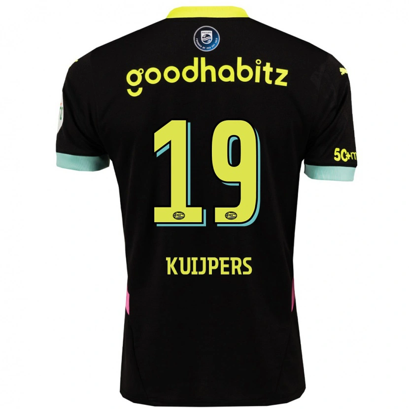 Danxen Kinder Jeslynn Kuijpers #19 Schwarz Gelb Auswärtstrikot Trikot 2024/25 T-Shirt