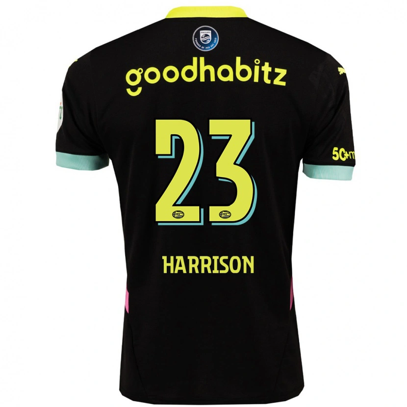 Danxen Kinder Amy Harrison #23 Schwarz Gelb Auswärtstrikot Trikot 2024/25 T-Shirt