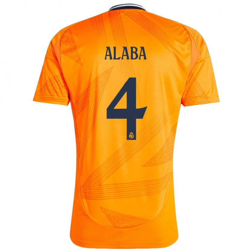 Danxen Kinder David Alaba #4 Orange Auswärtstrikot Trikot 2024/25 T-Shirt