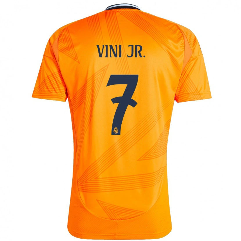 Danxen Kinder Vinicius Junior #7 Orange Auswärtstrikot Trikot 2024/25 T-Shirt