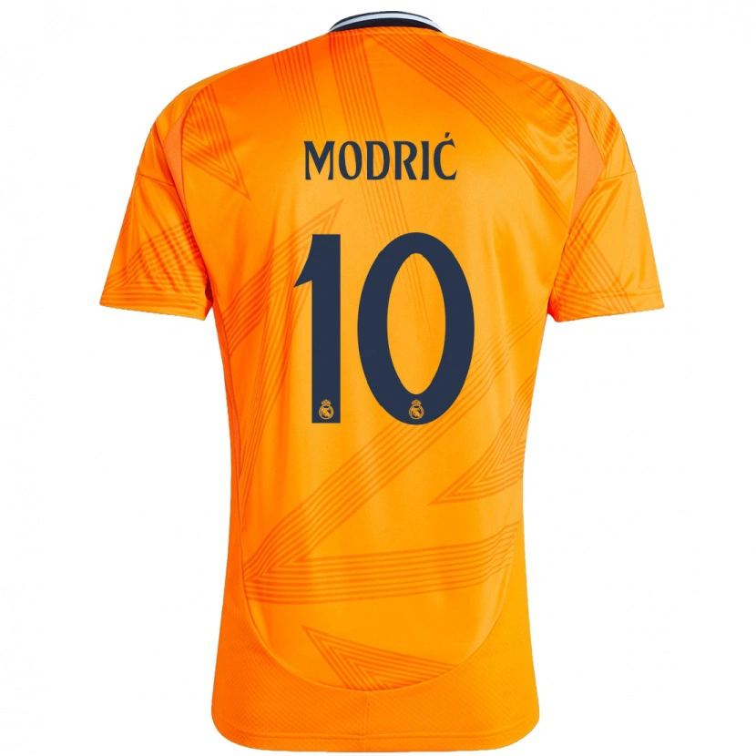 Danxen Kinder Luka Modric #10 Orange Auswärtstrikot Trikot 2024/25 T-Shirt