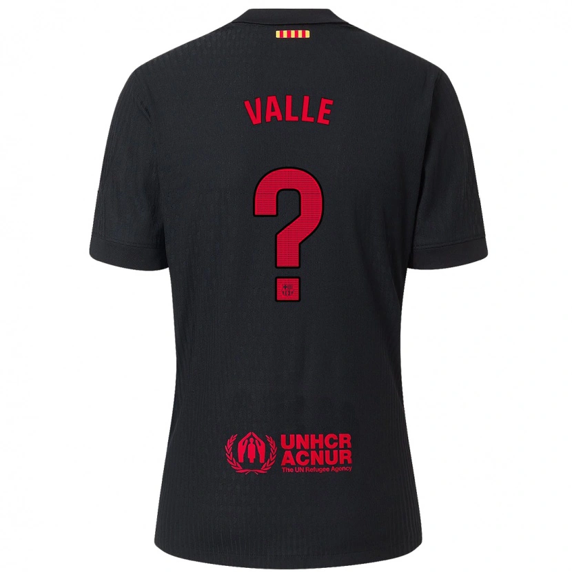 Danxen Kinder Alex Valle #0 Schwarz Rot Auswärtstrikot Trikot 2024/25 T-Shirt