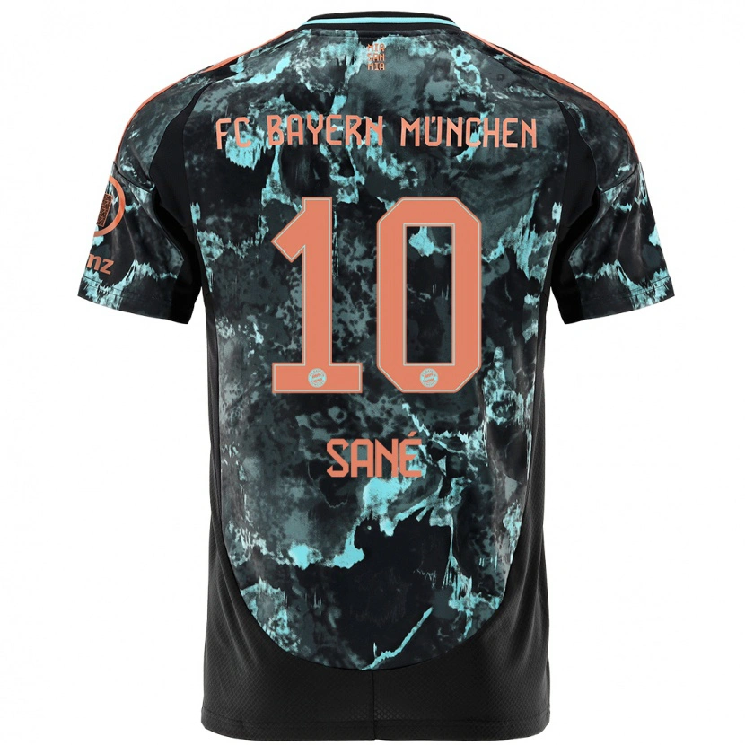 Danxen Kinder Leroy Sané #10 Schwarz Auswärtstrikot Trikot 2024/25 T-Shirt