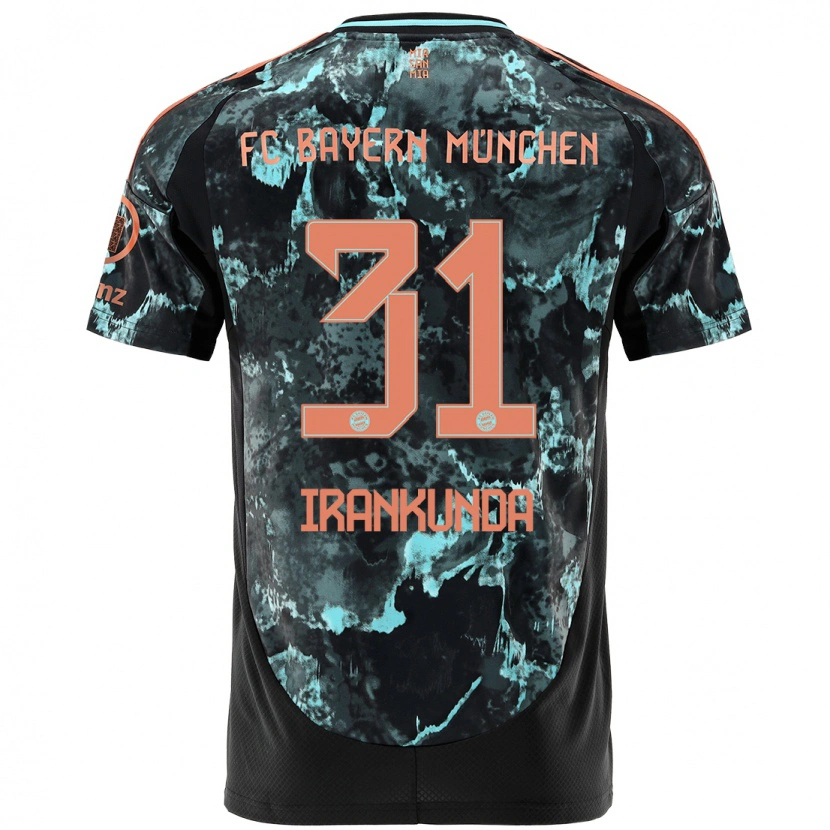 Danxen Kinder Nestory Irankunda #31 Schwarz Auswärtstrikot Trikot 2024/25 T-Shirt