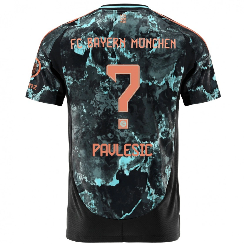 Danxen Kinder Anthony Pavlesic #0 Schwarz Auswärtstrikot Trikot 2024/25 T-Shirt