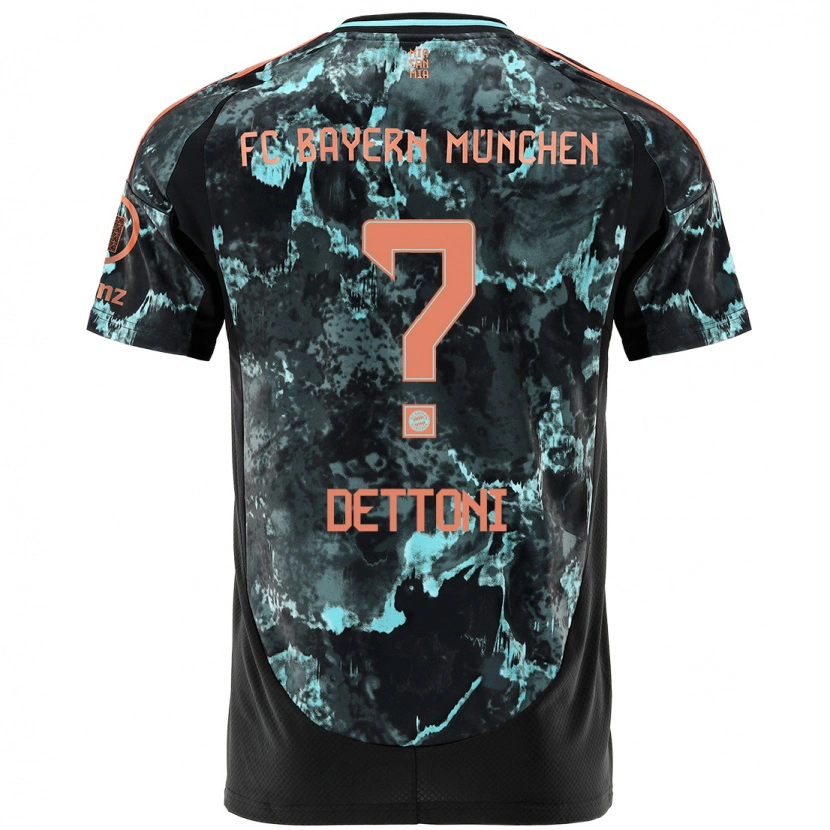 Danxen Kinder Grayson Dettoni #0 Schwarz Auswärtstrikot Trikot 2024/25 T-Shirt