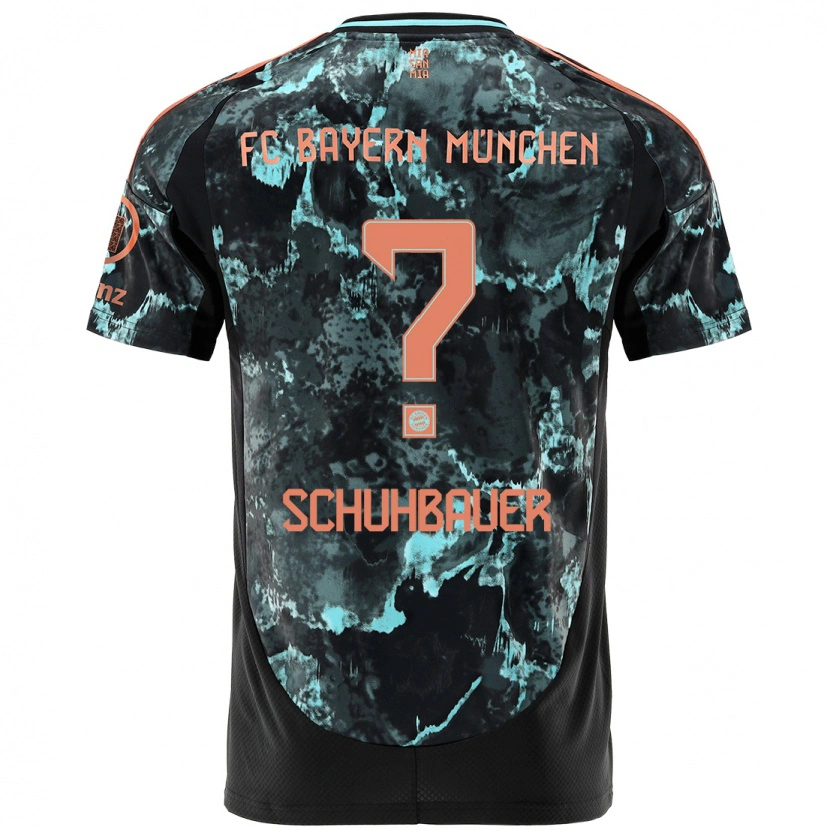 Danxen Kinder Maximilian Schuhbauer #0 Schwarz Auswärtstrikot Trikot 2024/25 T-Shirt