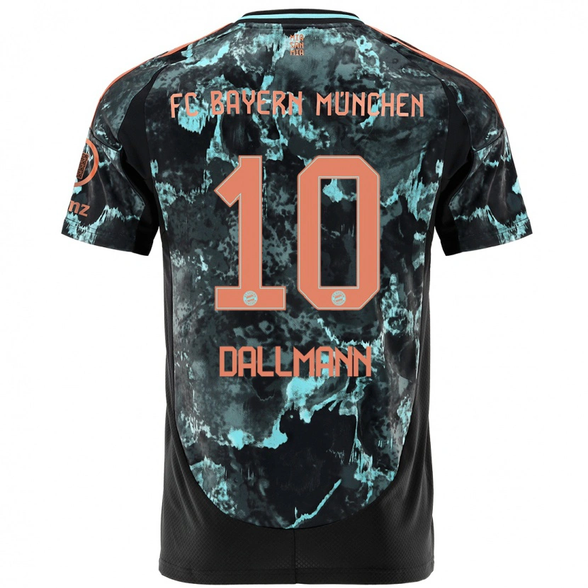 Danxen Kinder Linda Dallmann #10 Schwarz Auswärtstrikot Trikot 2024/25 T-Shirt