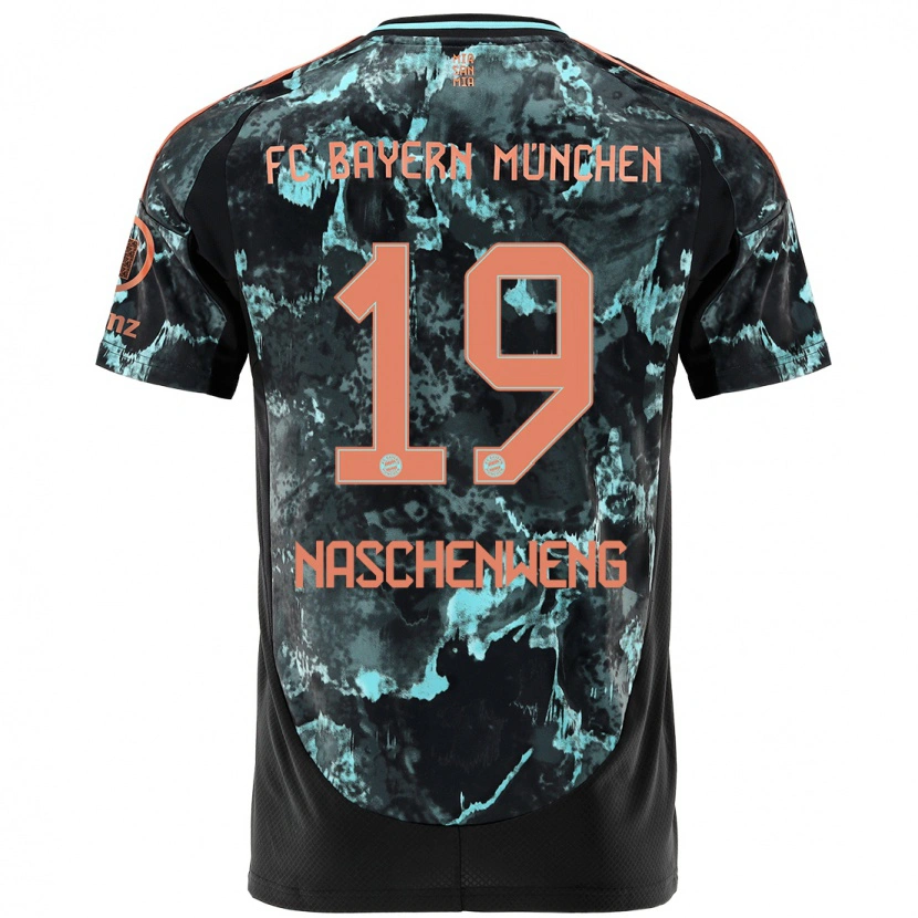 Danxen Kinder Katharina Naschenweng #19 Schwarz Auswärtstrikot Trikot 2024/25 T-Shirt