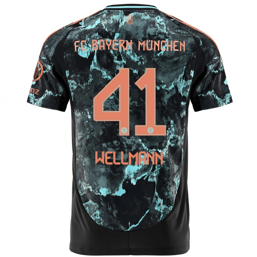 Danxen Kinder Anna Wellmann #41 Schwarz Auswärtstrikot Trikot 2024/25 T-Shirt