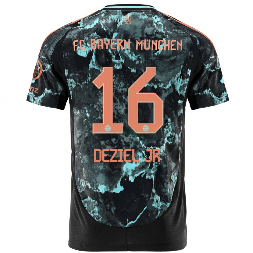 Danxen Kinder Robert Deziel Jr #16 Schwarz Auswärtstrikot Trikot 2024/25 T-Shirt