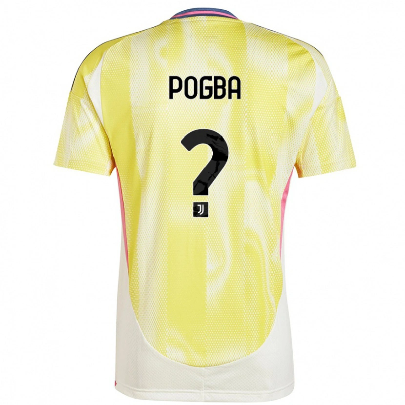 Danxen Kinder Paul Pogba #0 Solargelb Auswärtstrikot Trikot 2024/25 T-Shirt