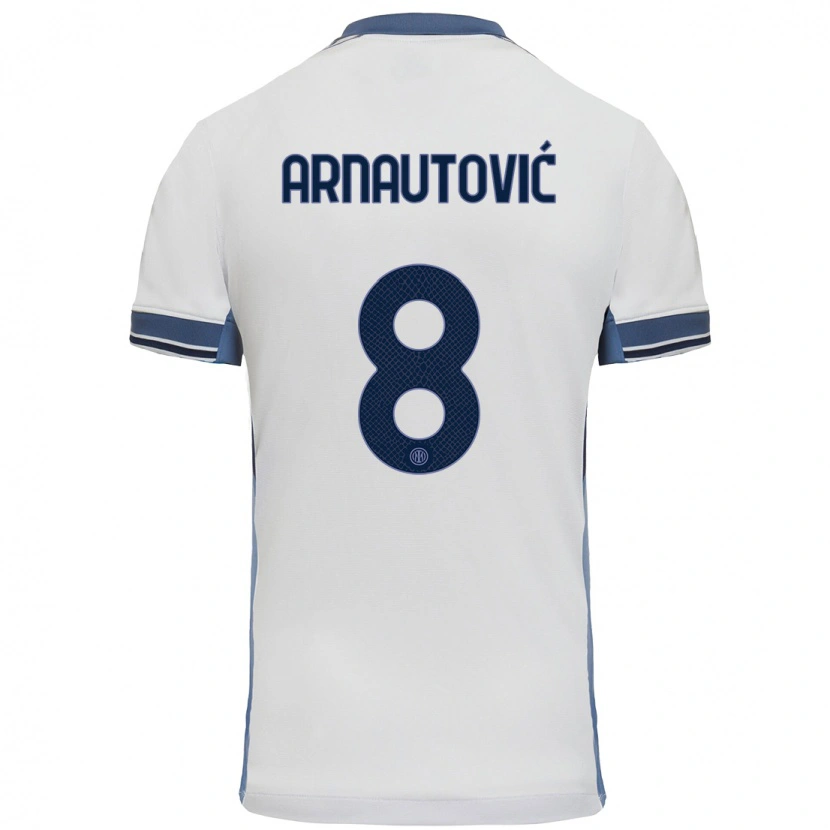 Danxen Kinder Marko Arnautovic #8 Weißgrau Auswärtstrikot Trikot 2024/25 T-Shirt