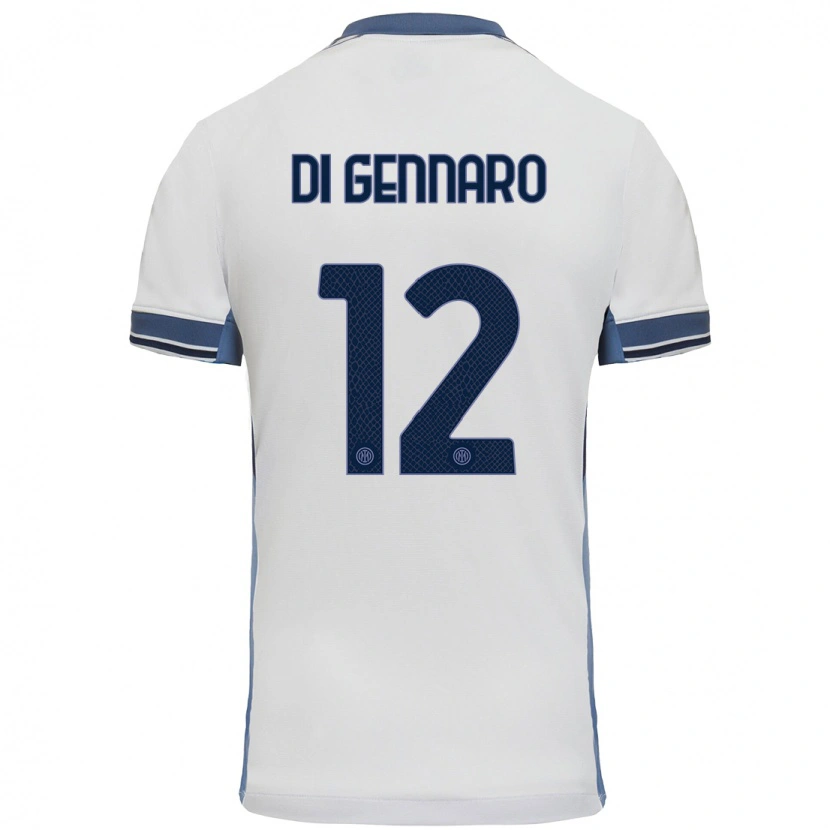 Danxen Kinder Raffaele Di Gennaro #12 Weißgrau Auswärtstrikot Trikot 2024/25 T-Shirt