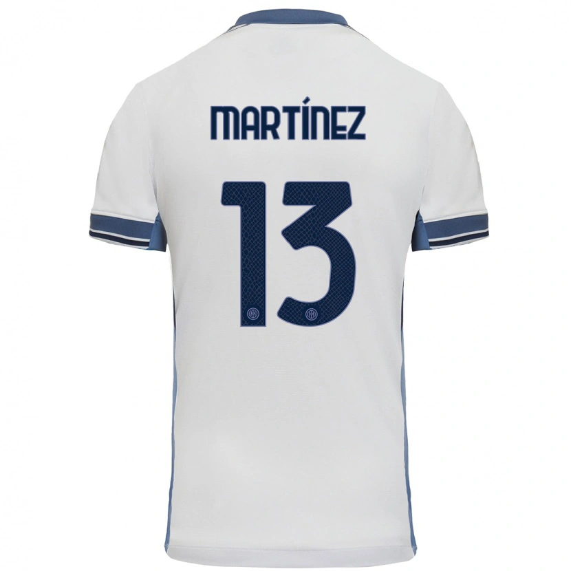 Danxen Kinder Josep Martínez #13 Weißgrau Auswärtstrikot Trikot 2024/25 T-Shirt