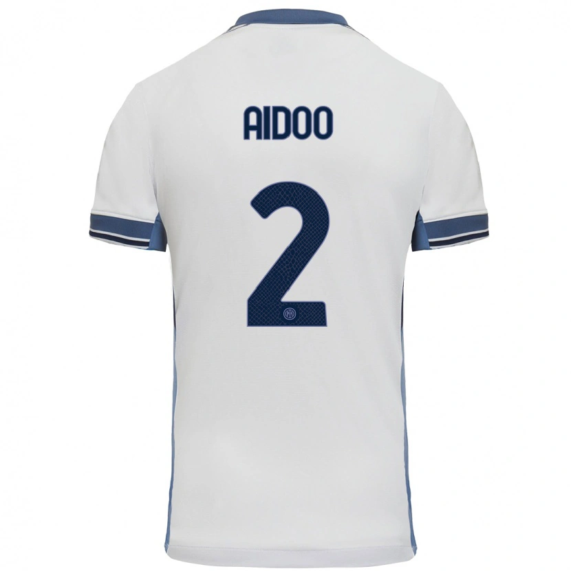 Danxen Kinder Mike Aidoo #2 Weißgrau Auswärtstrikot Trikot 2024/25 T-Shirt