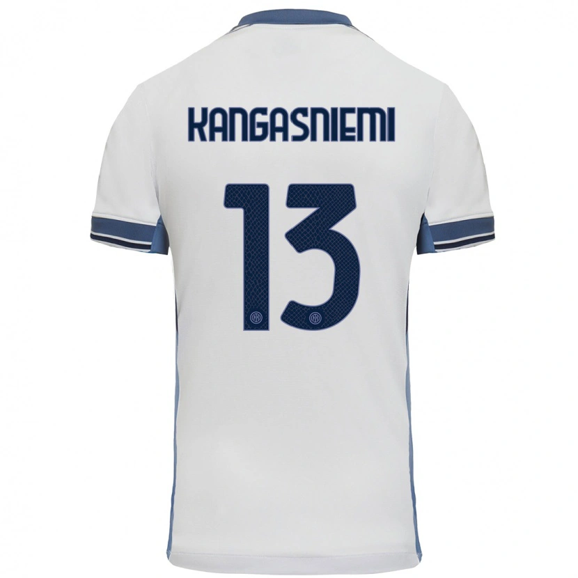 Danxen Kinder Ilari Kangasniemi #13 Weißgrau Auswärtstrikot Trikot 2024/25 T-Shirt