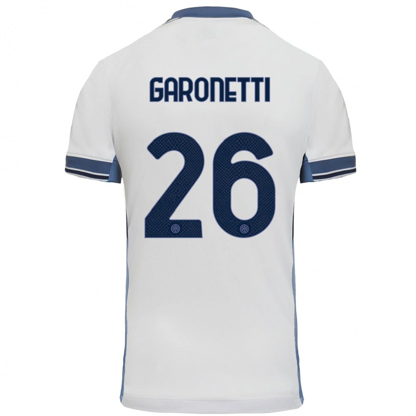 Danxen Kinder Gabriele Garonetti #26 Weißgrau Auswärtstrikot Trikot 2024/25 T-Shirt